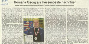 Romana Georg als Hessenbeste nach Trier