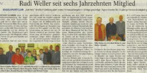 Rudi Weller seit sechs Jahrzehnten Mitglied