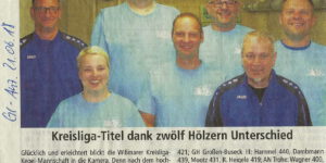 Kreisliga-Titel dank zwölf Hölzern Unterschied